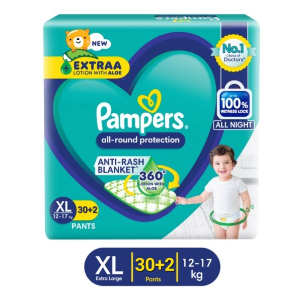 Pampers Diapers All Round Protection Extra Large Size 32